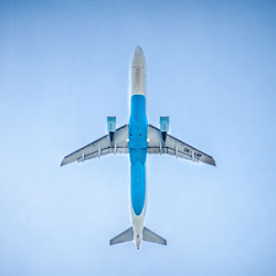 Plane coming in to land in Birmingham